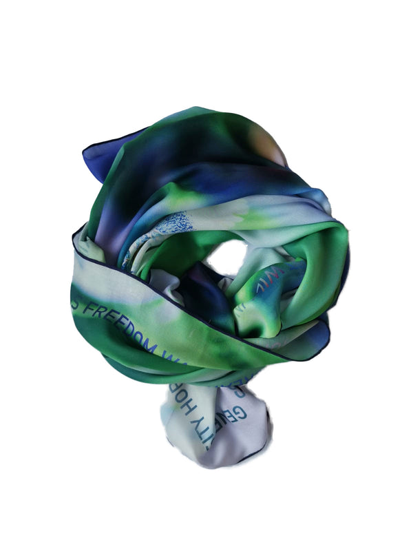 Unfurling cashmere folded