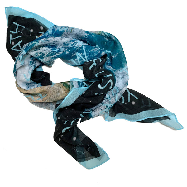 Earth scarf for women folded