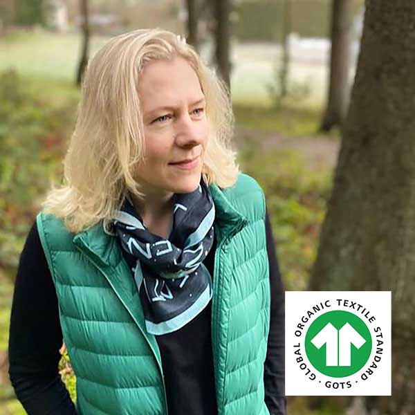 Earth scarf GOTS certified