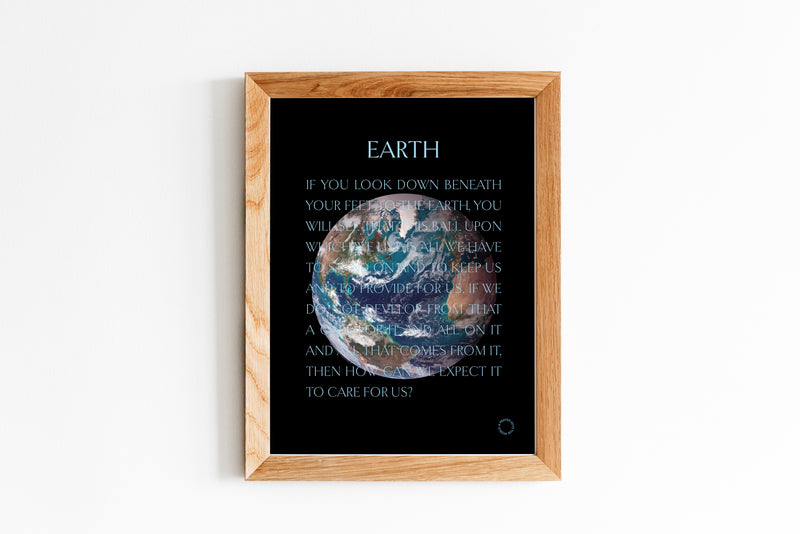 Earth poster in frame unfolded