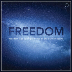 Freedom to belong to things of one's own choosing full scarf unfolded