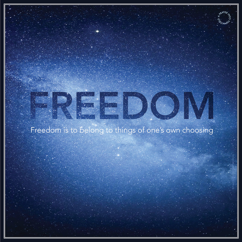 Freedom to belong to things of one's own choosing full scarf unfolded