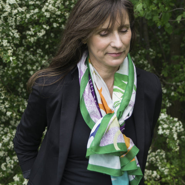 Love of Kind scarf loosely tied